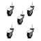 Service Caster 3 Inch Chrome Hooded Neoprene Rubber 5/16 Inch Grip Neck Stem Casters, 5PK SCC-GN03S310-NPRB-BC-5 - alternate 1